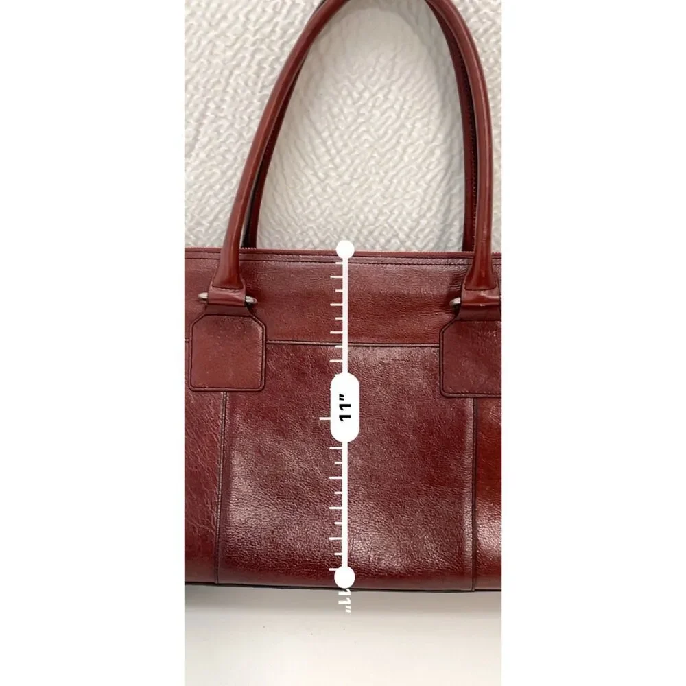 Marc New York Burgundy Executive Leather Laptop Tote/Briefcase